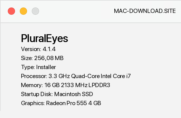 pluraleyes download for mac